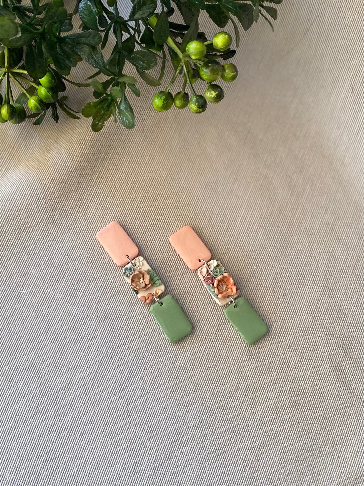 Peach Floral-Rectangles
